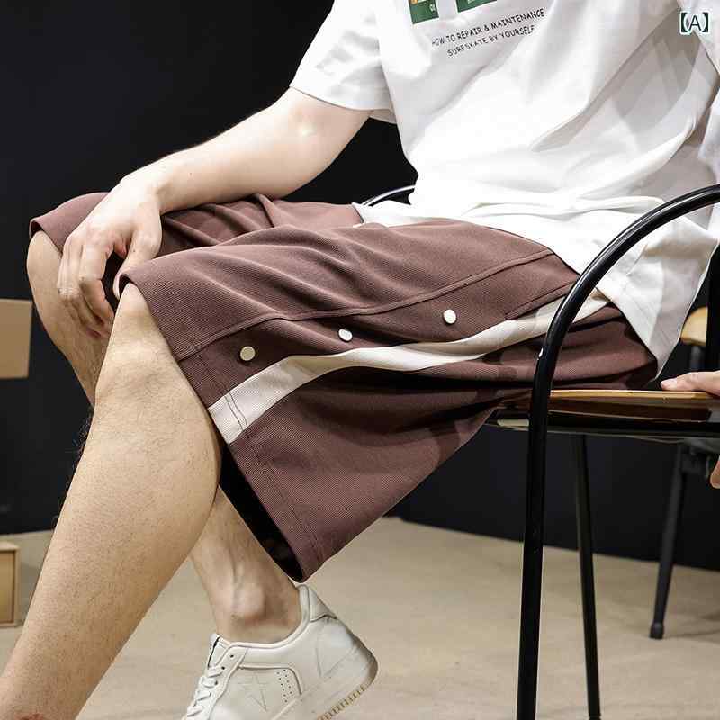 大きめサイズ メンズ ハーフパンツ カジュアル おしゃれ ファッション ブレスト ゆったり スポーツ L