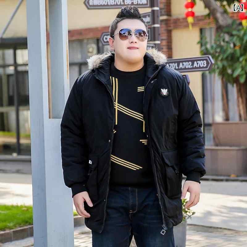大きめ大きさ メンズ 心地好い 冬 心地好い レングス 綿織物厚地の外套 朦々たる 生あたたかい 綿 上衣