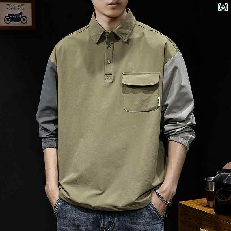 大きめサイズ メンズ ポロシャツ カジュアル アウトドア 長袖 速乾 ジャケット カジュアル 服 ジャケット トレンド