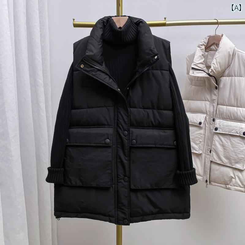 大きめサイズ メンズ アウター カジュアル おしゃれ ファッション ぽっちゃり ベスト 厚手 綿服 レディース 冬 暖かい レングス ゆったり チョッキ