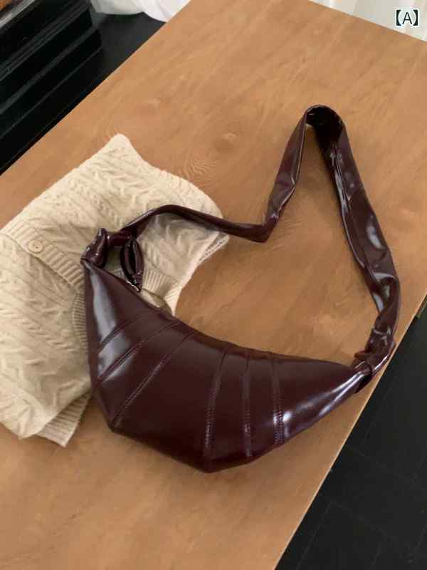 レディース バッグ 普段使い 通勤 シンプル クロワッサン M サイズ クロワッサン 革 通勤大容量 ショルダー メッセンジャー 餃子