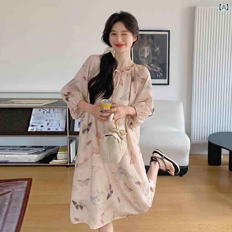 レディース ファッション カジュアル おしゃれ フェミニン 蝶 プリント ティーブレイク フレンチ ドレス 夏 優しい 美しい 海辺 リゾート スカート