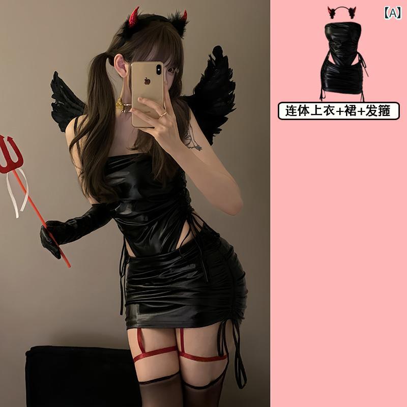 セクシー コスプレ レディース 魅惑 制服 スーツ キャバ ハロウィン 悪魔 女王様 ダーク クイーン