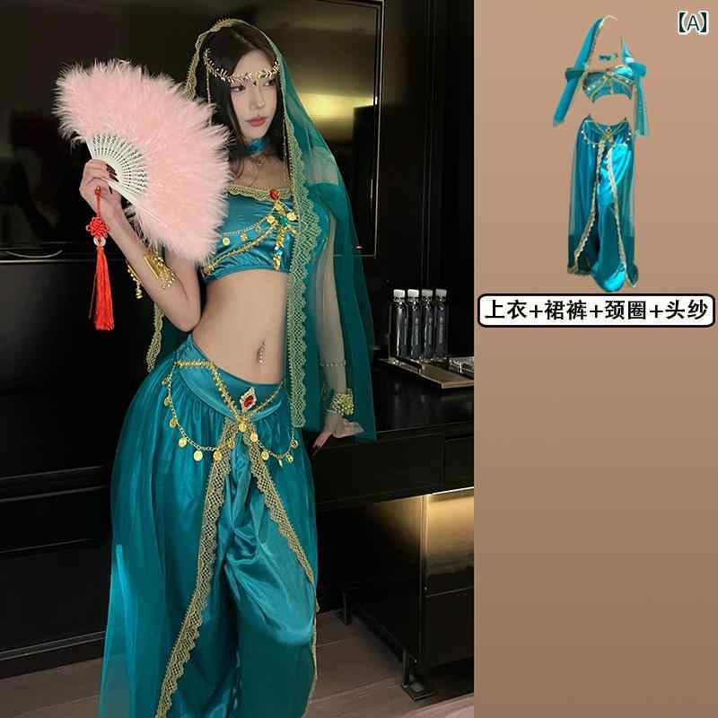 セクシー コスプレ レディース エキゾチック ギリシャ お姫様 魅惑 クレオパトラ 孔雀 西洋 ダンサー インド ダンサー