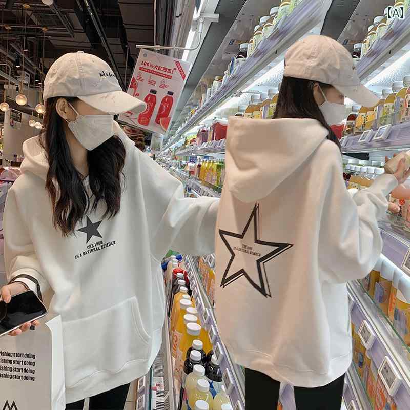 レディース トップス 心地好い 今めかしい ボンネット 白 トレーナー 丈 御居処 覆いかぶせる ゆったり トレンディ 烏兎冬 起毛 朦々たる