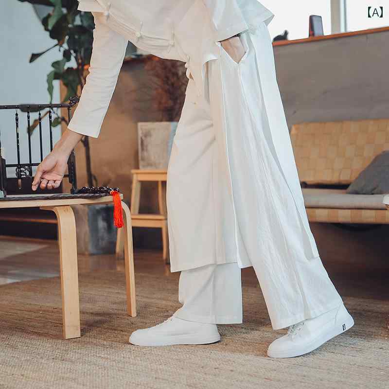 チャイナ風 綿 リネン 春 ストレート 中国 漢服 レトロ 唐 フェイク 長