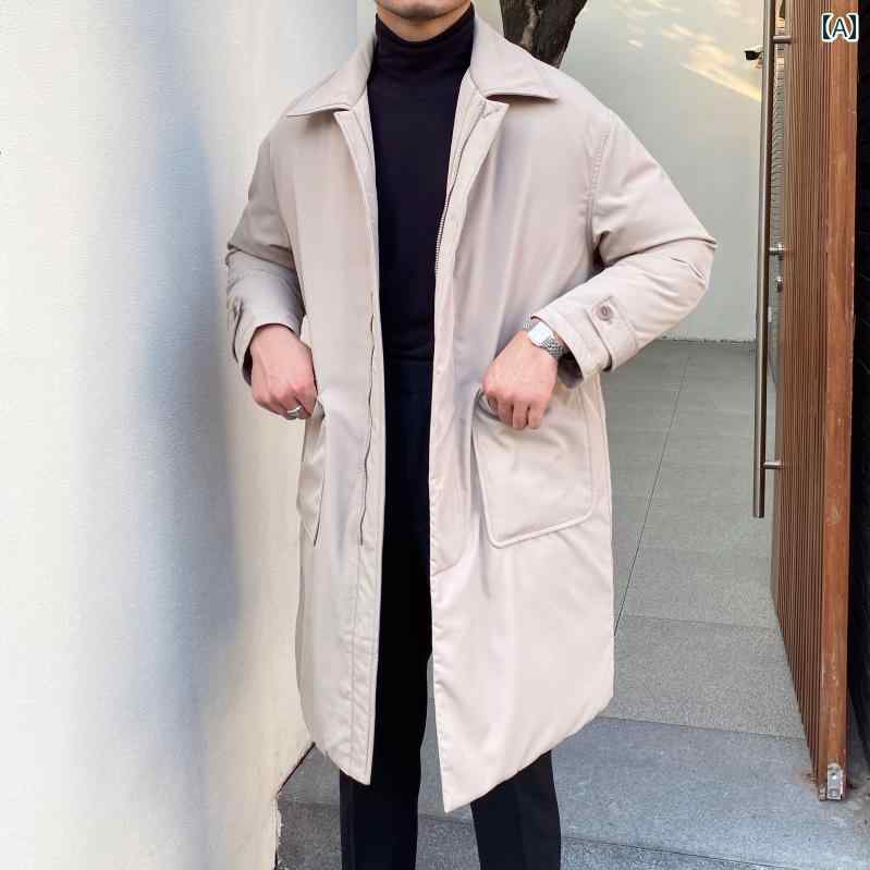 メンズ ファッション おしゃれ ダンディ かっこいい 冬 軽量 涼しい 涼しい 通勤 ロング コート 普段使い 厚手 暖かい ダウン ジャケットが