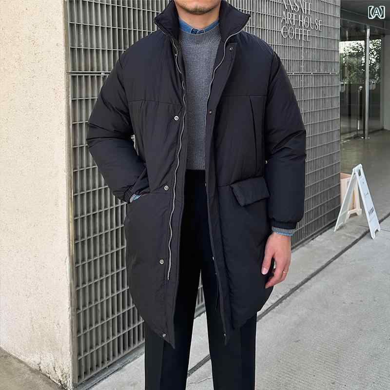 メンズ 流行り物 今めかしい 洒落者 かっこいい 商行為 生あたたかい ロング 上衣 韓国 レトロ 照明ランプ色つや 落ち込む 上衣 ロング 上衣