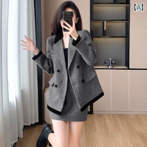 レディース ドレス 華やか セクシー 上品 パーティー キャバ 風 おしゃれ 裕 傑 風 ストリート 風 長袖 ジャケット ヒップ カバー スカート 2点 セット