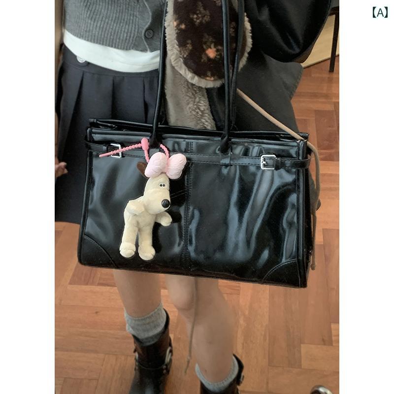 レディース バッグ 普段使い 韓国 脇下 秋 トレンディ ファッション レトロ トート シンプル大容量