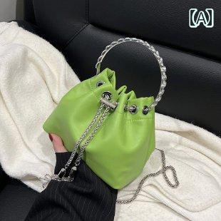 レディース バッグ 普段使い トレンディ 夏 ラインストーン バケット ファッション 軽量 涼しい 涼しい ハンドバック ボディバッグ クロス ボディバッグ