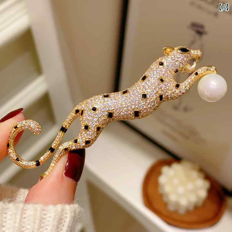 ブローチ レディース アクセサリー ラッキー ヒョウ 精巧 スーツ コート スーツ ジャケット コサージュピン ボーイフレンド