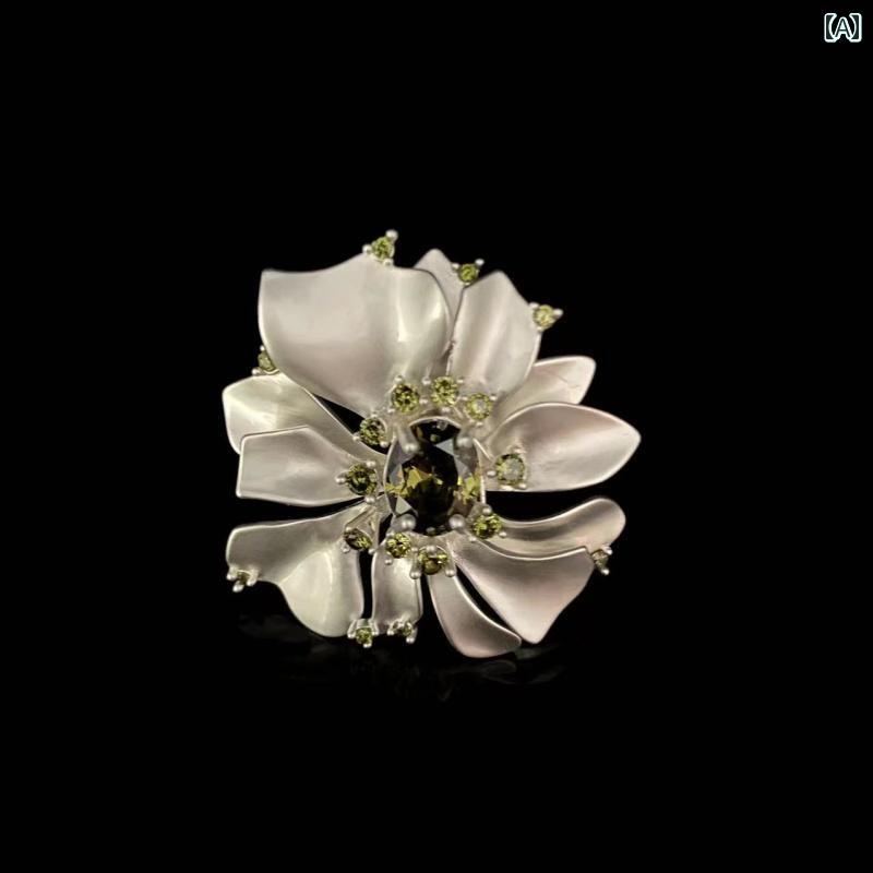 ブローチ レディース アクセサリー 韓国 花 コサージュ 年 トレンディ