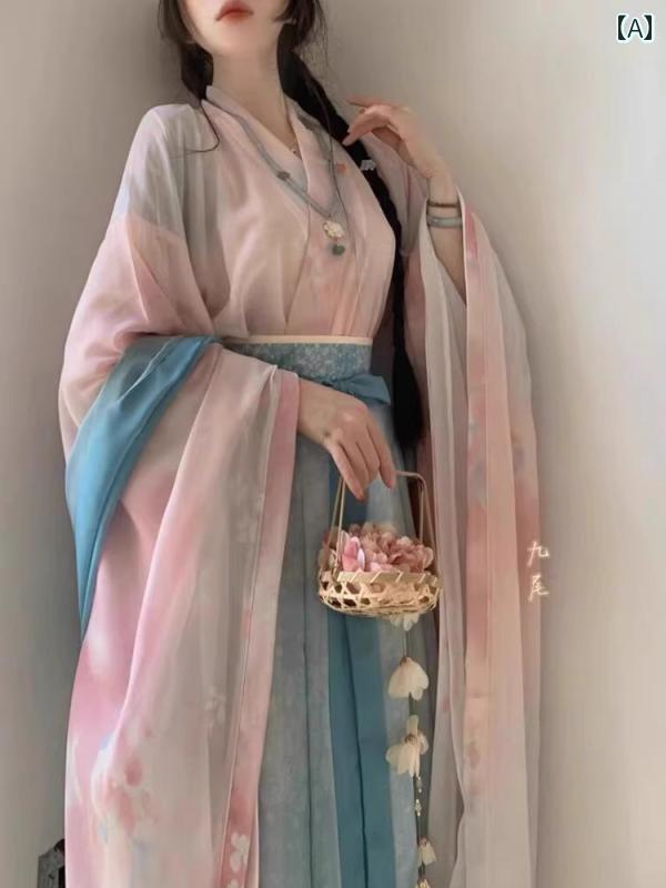 漢服 御召しもの レディース 流行り物 今めかしい 上演 映画化 一こま御召しもの コスプレ 魏晋 風 刷り上げる 差し交わす 色つや 広々とした 捩り スコート レトロ 御召しもの 普段使い