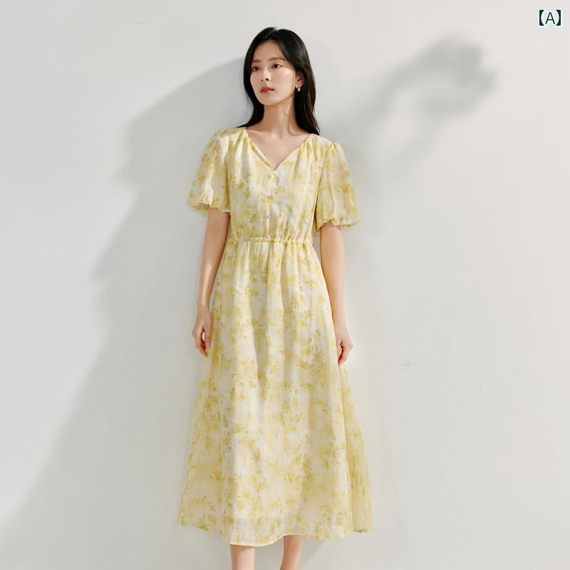 衣装 レディース ゆったり フレンチ フローラル お召しもの 年 夏 公休日 桃 ハート型 のど首 酉の方角 ロング お召しもの