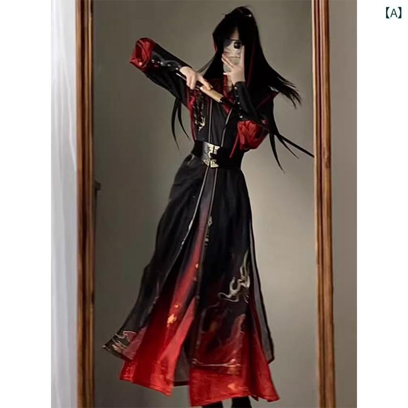 コスプレ 衣装 漢服 コスチューム レディース ファッション ステージ 撮影 舞台衣装 漢 チャイナ風 クロス カラー ロング ガウン クール メンズ 騎士 普段使い 衣装 騎士 服