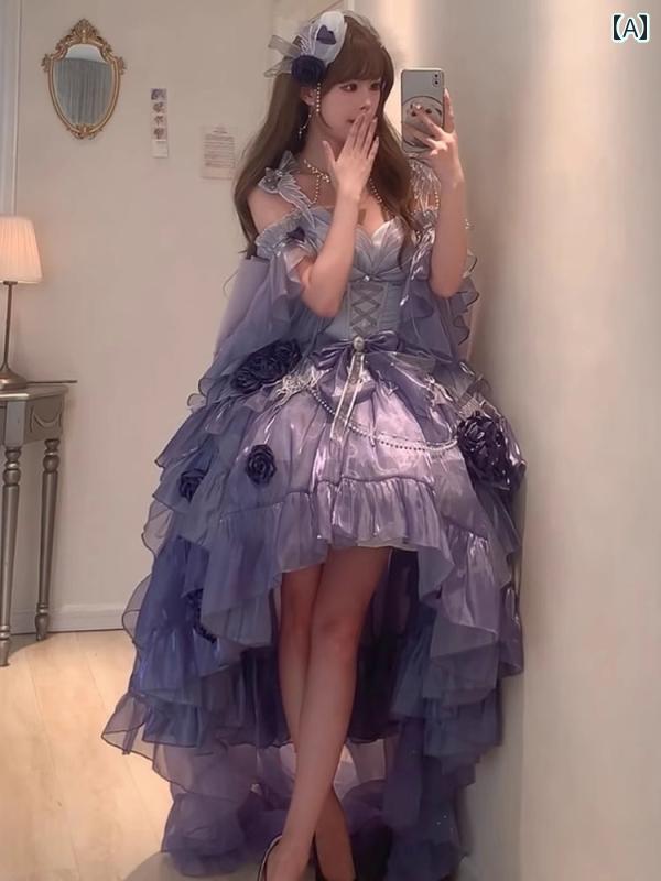ロリータ 流行り物 コスプレ お召しもの お召しもの クリスマス 新年 せめぎ合う ミスティパープル 花嫁御寮 お召しもの サクラ色 お花 お盆輪っか 姫御前 お召しもの その他-レディースファッション