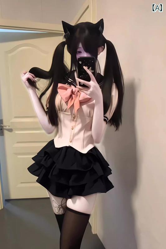 コスプレ 御召しもの ロリータ レディース 御召しもの 寄りあい 第八芸術映画化 JK ユニフォーム 単科大学 長袖 半袖 プルオーバー 春夏 酉の方角 乗り組み員 服