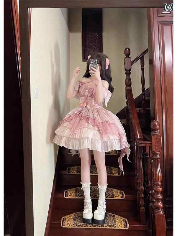 ロリータ 流行り物 コスプレ 御召しもの 御召しもの サクラ色 花嫁御寮 スコート 御姫様 スコート 御召しもの 為損ない オンザ 幽客 お盆輪っか