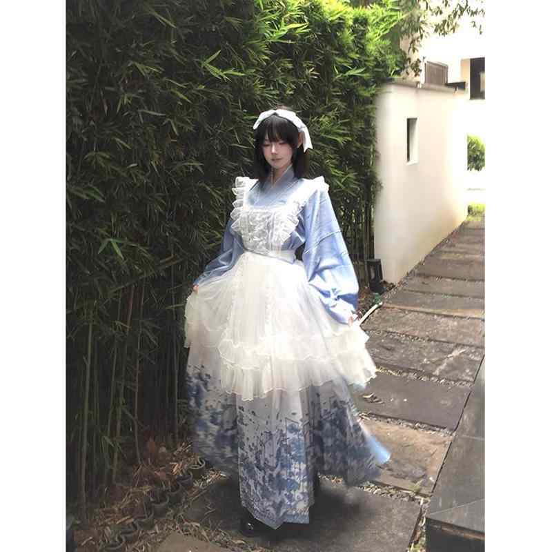 コスプレ 衣装 漢服 コスチューム レディース ファッション ステージ 撮影 舞台衣装 琵琶袖 白馬顔スカート 青い 漢 陽 折衷 ロリータ 漢 ロリータ|おうち健康生活