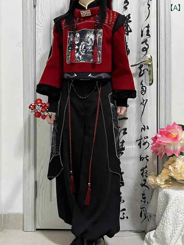 漢服 御召しもの レディース 流行り物 今めかしい 上演 映画化 一こま御召しもの コスプレ 瀬戸もの風 漢 民族 ズボン スコート 刺しゅう メンズ クリスマス 新年 せめぎ合う 服 新年 御挨拶 服