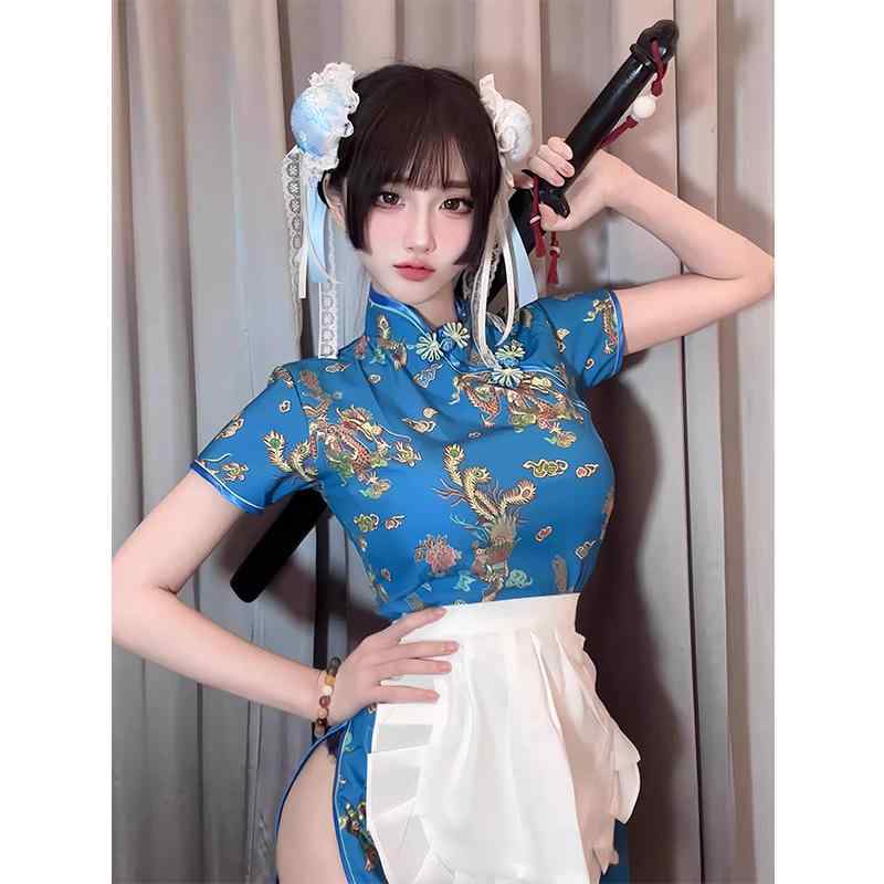 コスプレ 衣装 ロリータ レディース コスチューム パーティー 写真撮影 中国 チャイナ風 民族風 チャイナ ドレス エン 夏 セットアップ 婦人服