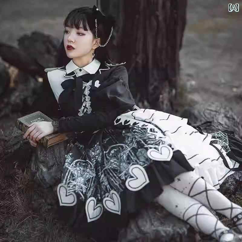 コスプレ お召しもの ロリータ レディース お召しもの 寄りあい 活動写真映画化 赤いこと ハート型 アイズ ロリータ スコート レトロ レッグ 捩り 黒いこと お召しもの