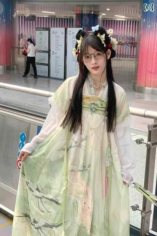 漢服 コスチューム レディース ファッション おしゃれ ステージ 撮影 舞台衣装 コスプレ 胸 丈 スカート 唐 風 漢 刺繍 春夏 秋