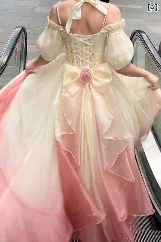 コスプレ 衣装 ロリータ レディース コスチューム パーティー 写真撮影 マーメイドプリンセス 甘くて エレガント グラデーションブルー 立体 ローズ ロリータドレス 花嫁 ゴージャス プリンセス ドレス|おうち健康生活