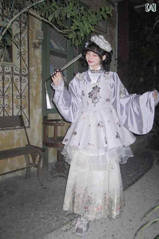 コスプレ お召しもの 漢服 お召しもの レディース 流行り物 高座 映画化 一こまお召しもの 漢 陽 折り合い ロリータ 押しかぶせる スコート 照明ランプ色合い ピパ 捩り ダブル乳ぶさ 上衣 いの一番 青色 馬顔スコート