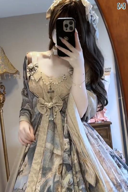 ロリータ 流行り物 コスプレ 御召しもの 御召しもの 甘くて 窈窕たる 重厚 スコート 肩かけ 九重の天 御姫様 スコート