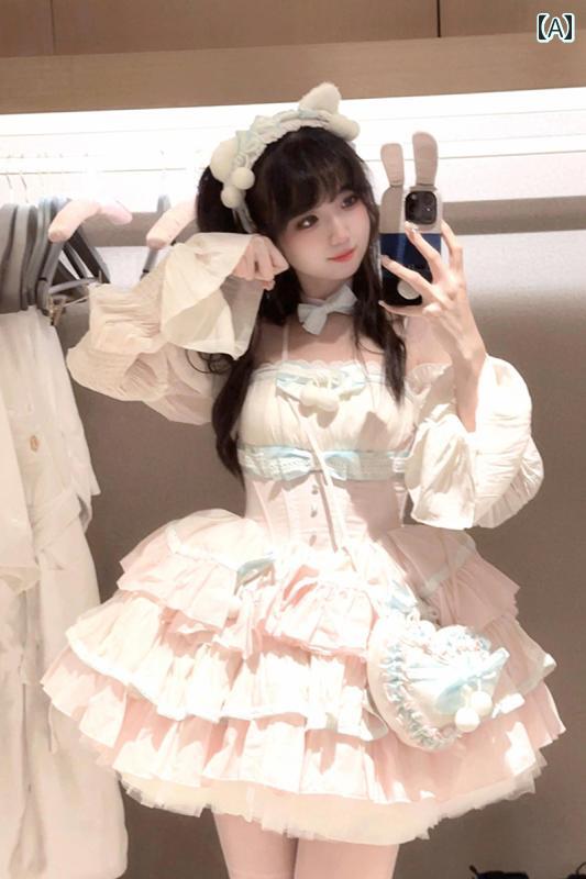コスプレ 衣装 レディース コスチューム パーティー 写真撮影 ロリータ フランスが 逃げる ふわふわ 初恋 ロリータ ウエスト ドレス 夏