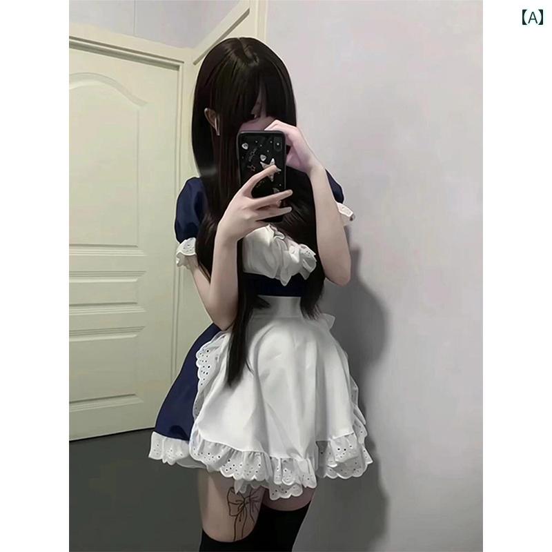 コスプレ 衣装 レディース コスチューム パーティー 写真撮影 かわいい 情 系 メイド 服 ロリータ ワンピース 二 次元 メイド 服 コスプレ チュチュ スカート