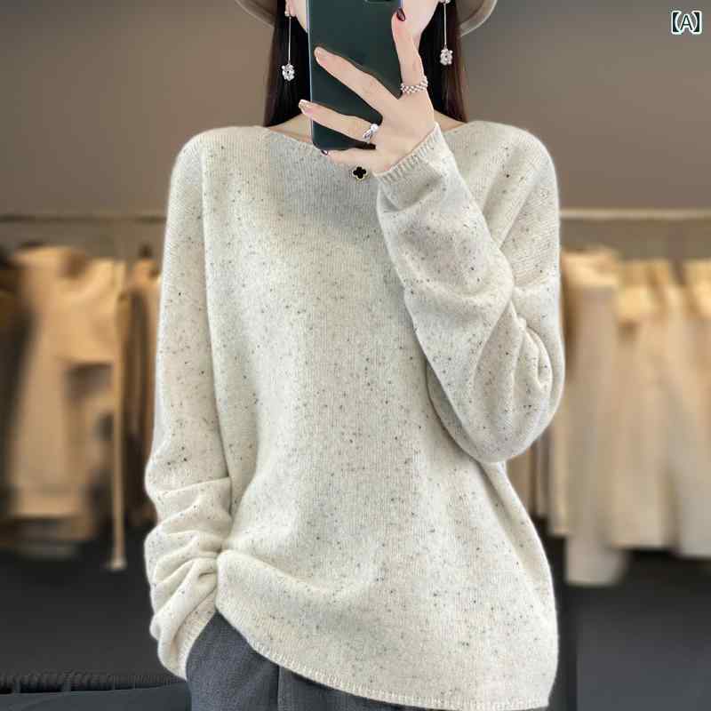 レディース トップス シンプル おしゃれ 秋冬 ウール ハイネック ゆったり 厚手 快適 明るい ニット ボトムス シャツ