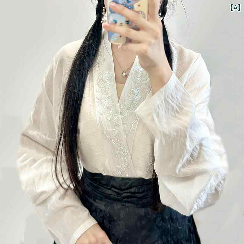 漢服 コスチューム レディース ファッション おしゃれ ステージ 撮影 舞台衣装 コスプレ クロス カラー 漢 飛行機袖 シャツ 春夏 29,002円