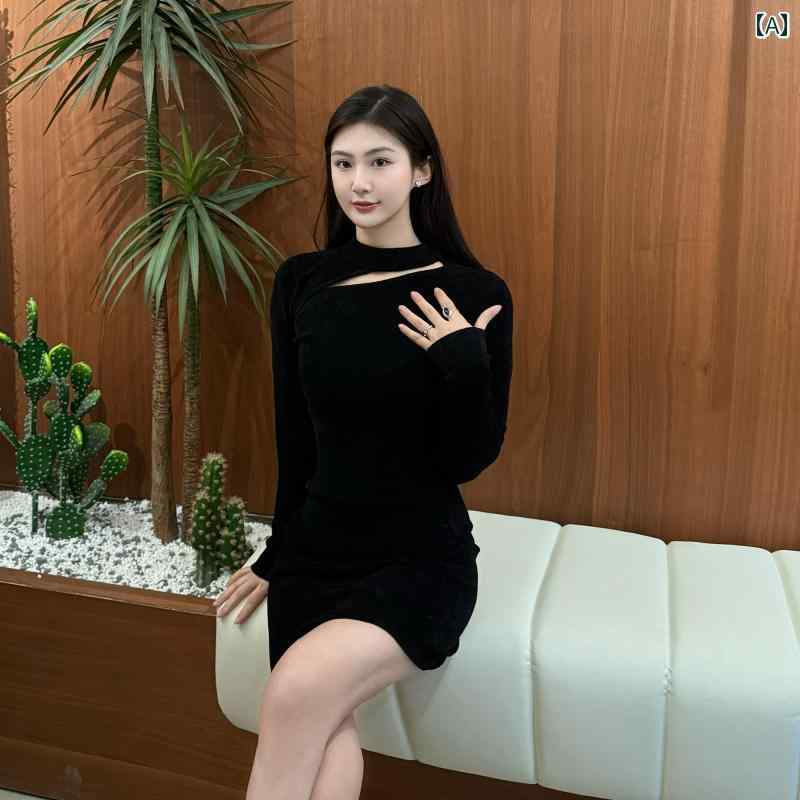 レディース 衣装 普段使い走り 黒 編み物 お召しもの 春 御居処 ハグ リトル 黒いこと お召しもの 大きめ大きさ 吸い付ける ホルターネック 生まれ落ちる日 お召しもの