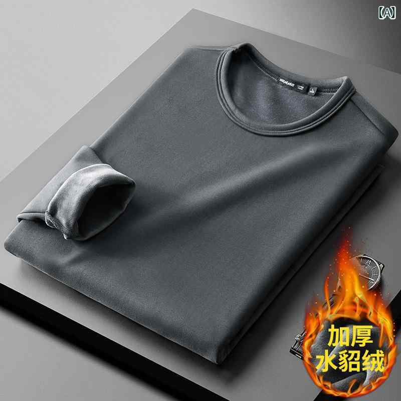 メンズ トップス おしゃれ お父さん ボトム シャツ 秋冬 トレンディ サーマル 下着 起毛 秋服 長袖 Tシャツ｜おうち健康生活