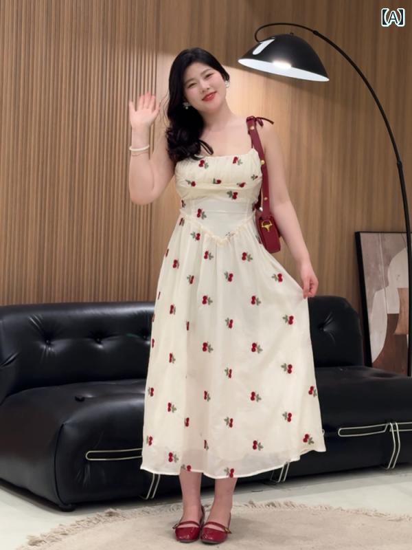 大きめサイズ レディース ファッション さくら 愛 フランス フェアリー aライン 肩ひも ドレス 夏 ぽっちゃり 体型カバー