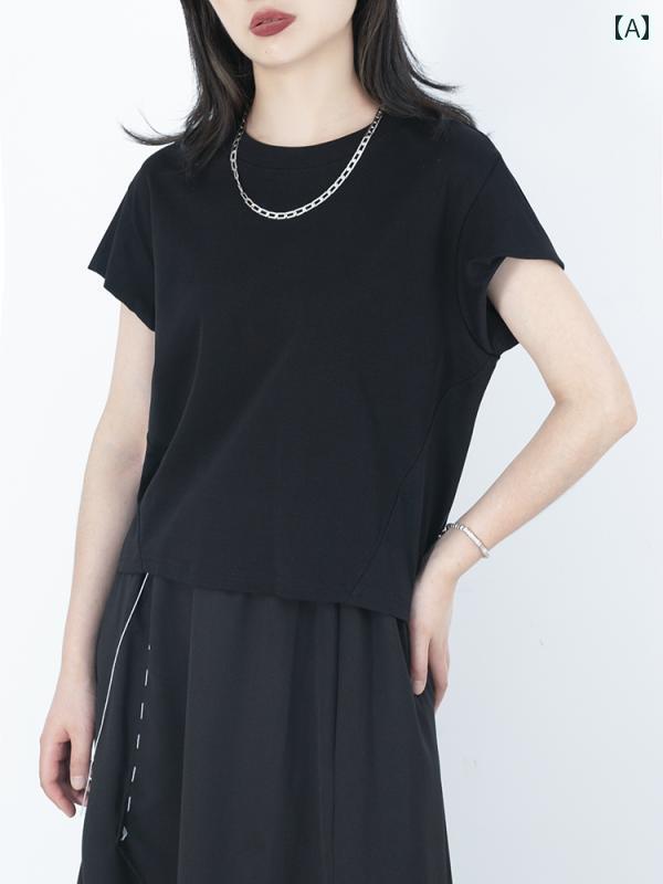 レディース ファッション おしゃれ ホワイト 夏 ベイ カー スリーブ Tシャツ