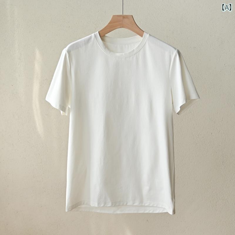 Tシャツ メンズ トップス シンプル 速乾 半袖 吸汗 通気性 快適 快適 ヤーン 日焼け防止 ラウンドネック 夏 服 4,810円