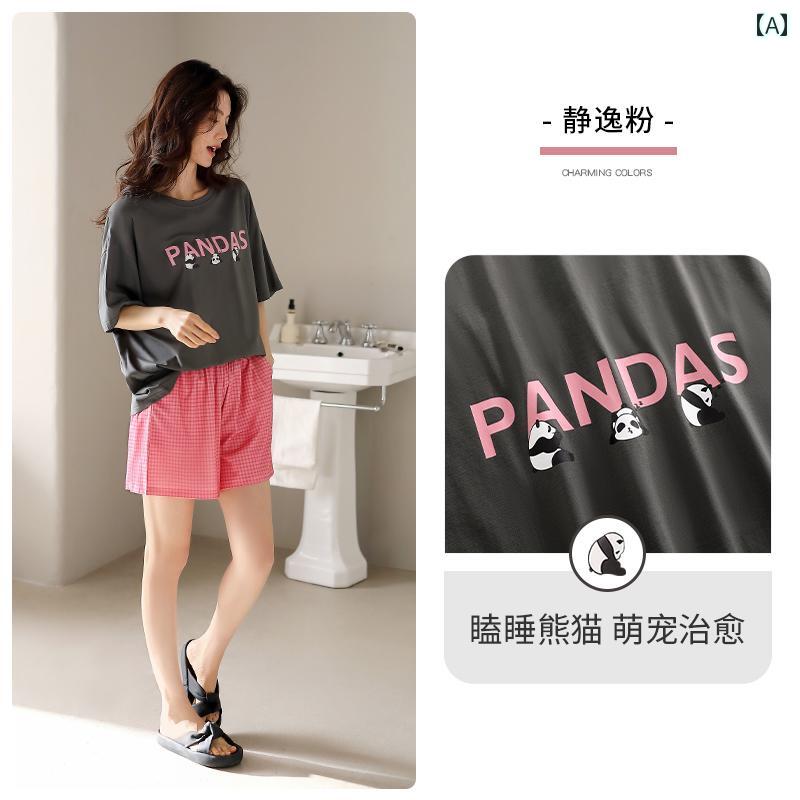 ルームウェア レディース リラックス パジャマ プレゼント 夏 モダール 半袖 ショート パンツ ホームウェア 大きめサイズ カジュアルウェア アウトドア｜おうち健康生活