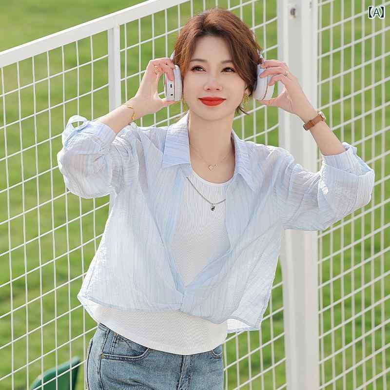 セットアップ レディース カジュアル おしゃれ 上品 春 日除け シャツ 婦人 春夏 おしゃれ インナーベスト