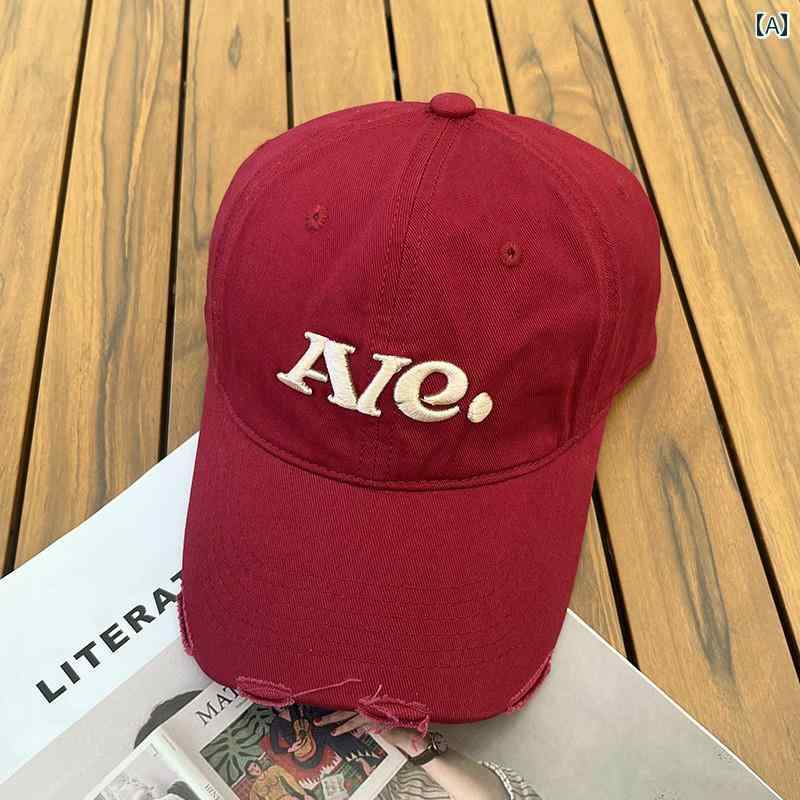 レディース 帽子 おしゃれ カジュアル 普段使い ベースボール キャップ ストリート ソフト トップ 刺繍 文字 カップル サンハット フェイス ショー 小型 カジュアル ダックビル キャップ