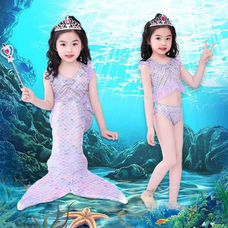 水着 子供 女の子 人魚姫 プリンセス スカート 温泉 紫 スイミング 人魚 服