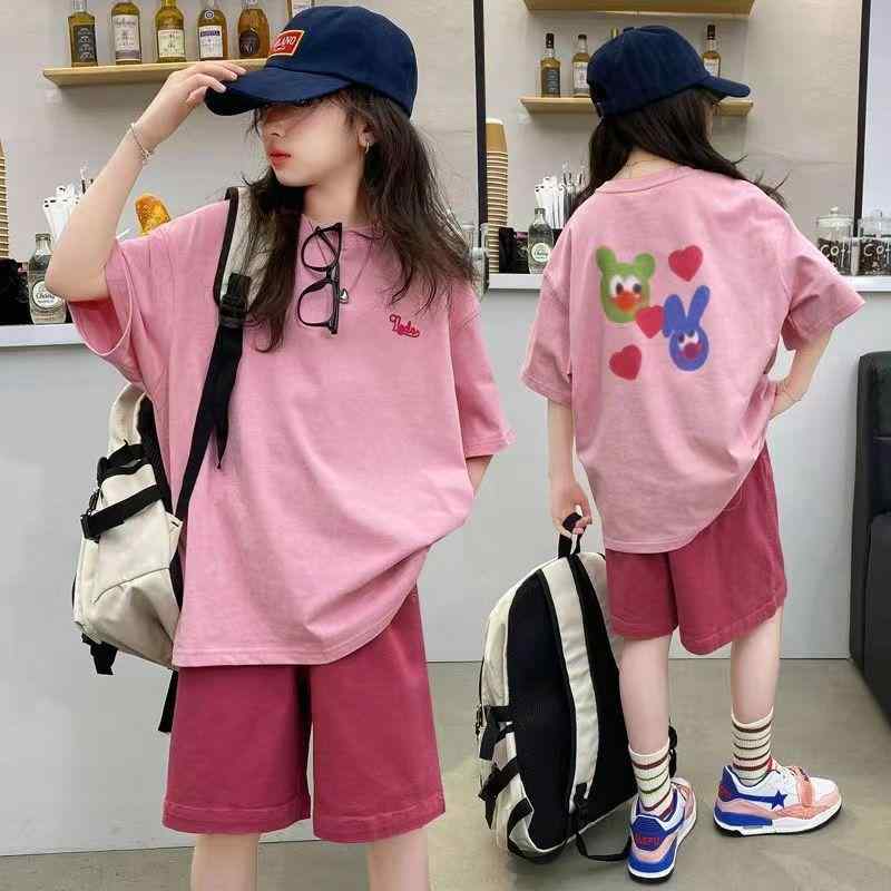 Tシャツ 女の子 夏 半袖 セットアップ 子供服 キッズ 上下セット おしゃれ かわいい 4,296円