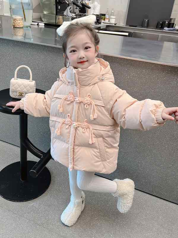 女の子 ダウン ジャケット 冬服 子供服 冬 赤ちゃん 女の子 厚手 フード コート トレンディ