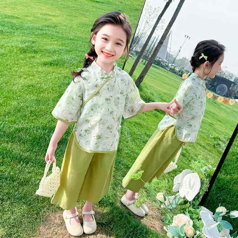 子供服 セットアップ 女の子 夏 チャイナ風 おしゃれ かわいい