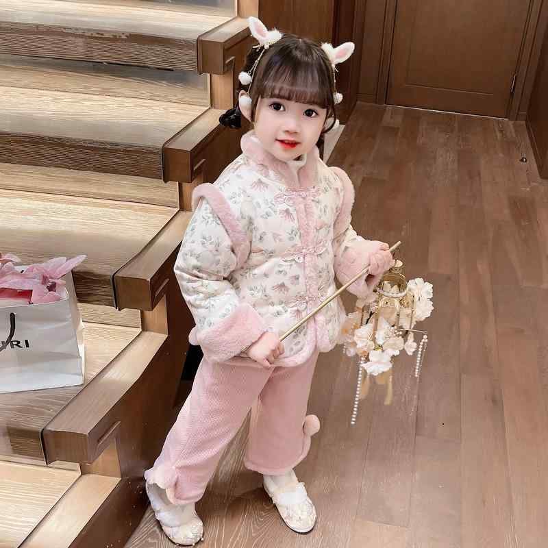 子供 漢服 女の子 冬 お正月 新年 中華風 唐装 礼服