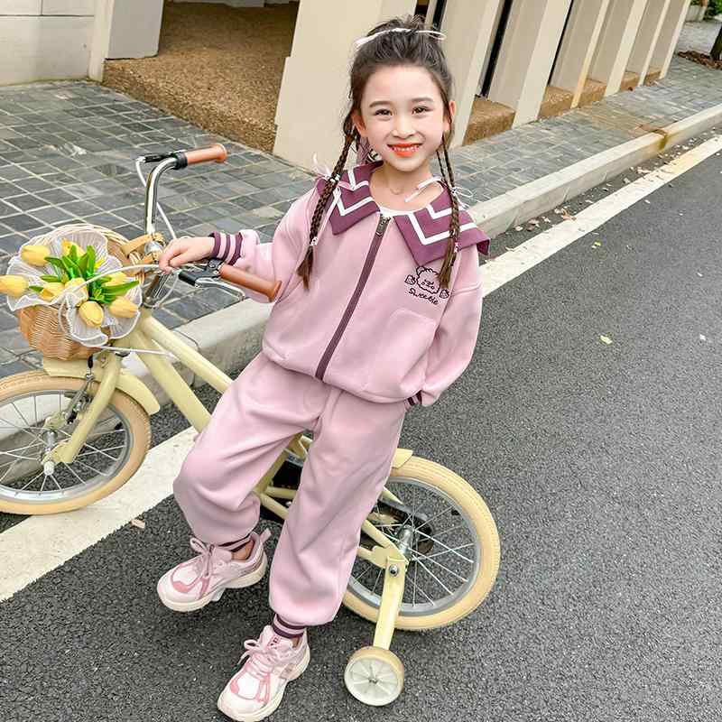 子供 ジャージ セットアップ 女の子 春秋 かわいい スポーツ カジュアル カーディガン