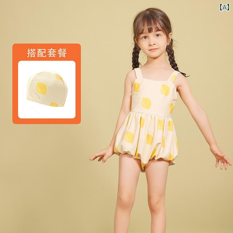 水着 女の子 ベビー キッズ 幼児向け 1歳 2歳 3歳 かわいい キュート イエロー レモン柄 花柄 チェック柄 キャラクターデザイン 春夏 スイムウェア プール 海水浴 水遊び